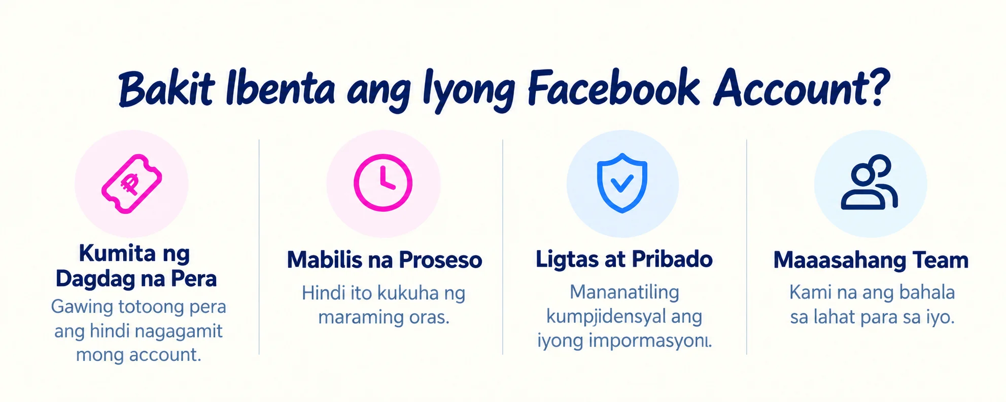 Bakit ibenta ang iyong Facebook account — mga benepisyo